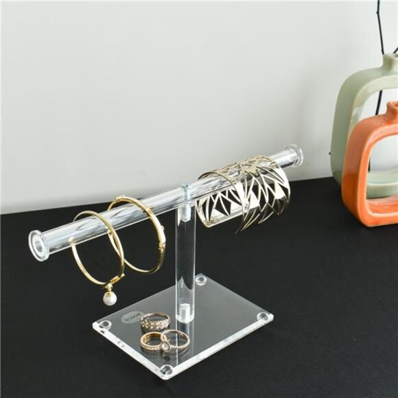 Premium Acrylic Round Jewelry Display Tree Stand - Bracelet Holder, Necklace - Picture 6 of 7